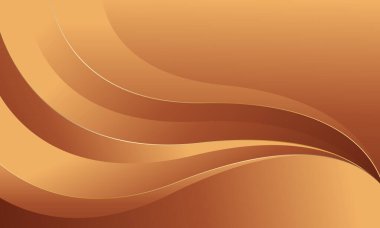 Zarif altın bronz arka planı ve pürüzsüz kıvrımları var. Şablonlar, afişler, kapaklar, satışlar, iş dünyası, etkinlikler, ödüller, web sayfaları ve daha fazlası için soyut duvar kağıdı tasarımı