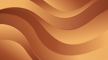 Zarif altın bronz arka planı ve pürüzsüz kıvrımları var. Şablonlar, afişler, kapaklar, satışlar, iş dünyası, etkinlikler, ödüller, web sayfaları ve daha fazlası için soyut duvar kağıdı tasarımı
