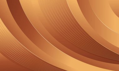 Zarif altın bronz arka planı ve pürüzsüz kıvrımları var. Şablonlar, afişler, kapaklar, satışlar, iş dünyası, etkinlikler, ödüller, web sayfaları ve daha fazlası için soyut duvar kağıdı tasarımı