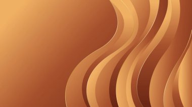 Zarif altın bronz arka planı ve pürüzsüz kıvrımları var. Şablonlar, afişler, kapaklar, satışlar, iş dünyası, etkinlikler, ödüller, web sayfaları ve daha fazlası için soyut duvar kağıdı tasarımı