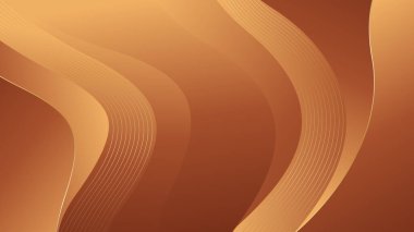 Zarif altın bronz arka planı ve pürüzsüz kıvrımları var. Şablonlar, afişler, kapaklar, satışlar, iş dünyası, etkinlikler, ödüller, web sayfaları ve daha fazlası için soyut duvar kağıdı tasarımı