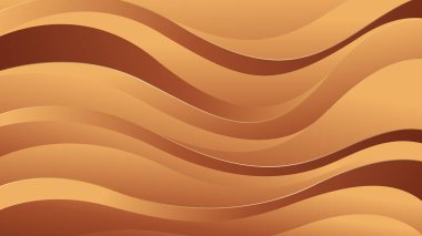 Zarif altın bronz arka planı ve pürüzsüz kıvrımları var. Şablonlar, afişler, kapaklar, satışlar, iş dünyası, etkinlikler, ödüller, web sayfaları ve daha fazlası için soyut duvar kağıdı tasarımı