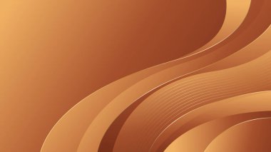 Zarif altın bronz arka planı ve pürüzsüz kıvrımları var. Şablonlar, afişler, kapaklar, satışlar, iş dünyası, etkinlikler, ödüller, web sayfaları ve daha fazlası için soyut duvar kağıdı tasarımı