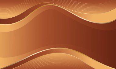 Zarif altın bronz arka planı ve pürüzsüz kıvrımları var. Şablonlar, afişler, kapaklar, satışlar, iş dünyası, etkinlikler, ödüller, web sayfaları ve daha fazlası için soyut duvar kağıdı tasarımı