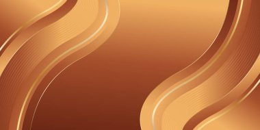 Zarif altın bronz arka planı ve pürüzsüz kıvrımları var. Şablonlar, afişler, kapaklar, satışlar, iş dünyası, etkinlikler, ödüller, web sayfaları ve daha fazlası için soyut duvar kağıdı tasarımı