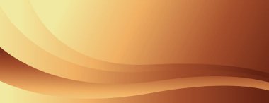 Pürüzsüz kıvrımları olan soyut altın bronz pankart. Web siteleri, başlıklar, satış şablonları, iş ilanları, ödüller, etkinlikler ve daha fazlası için lüks afiş tasarımı