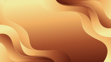 Zarif altın bronz arka planı ve pürüzsüz kıvrımları var. Şablonlar, afişler, kapaklar, satışlar, iş dünyası, etkinlikler, ödüller, web sayfaları ve daha fazlası için soyut duvar kağıdı tasarımı