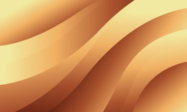 Zarif altın bronz arka planı ve pürüzsüz kıvrımları var. Şablonlar, afişler, kapaklar, satışlar, iş dünyası, etkinlikler, ödüller, web sayfaları ve daha fazlası için soyut duvar kağıdı tasarımı