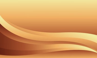 Zarif altın bronz arka planı ve pürüzsüz kıvrımları var. Şablonlar, afişler, kapaklar, satışlar, iş dünyası, etkinlikler, ödüller, web sayfaları ve daha fazlası için soyut duvar kağıdı tasarımı