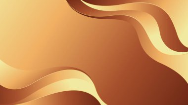 Zarif altın bronz arka planı ve pürüzsüz kıvrımları var. Şablonlar, afişler, kapaklar, satışlar, iş dünyası, etkinlikler, ödüller, web sayfaları ve daha fazlası için soyut duvar kağıdı tasarımı