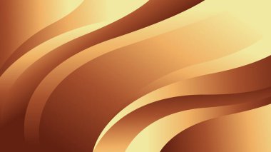 Zarif altın bronz arka planı ve pürüzsüz kıvrımları var. Şablonlar, afişler, kapaklar, satışlar, iş dünyası, etkinlikler, ödüller, web sayfaları ve daha fazlası için soyut duvar kağıdı tasarımı
