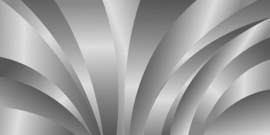 Düzgün kıvrımlı, soyut gümüş metalik arka plan. Web siteleri, başlıklar, satış şablonları, iş ilanları, ödüller, etkinlikler ve daha fazlası için şık lüks afiş tasarımı