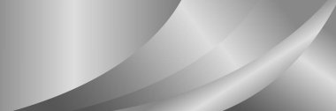 Düzgün kıvrımlı, soyut gümüş metalik arka plan. Web siteleri, başlıklar, satış şablonları, iş ilanları, ödüller, etkinlikler ve daha fazlası için şık lüks afiş tasarımı
