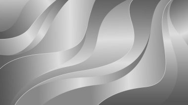 Zarif soyut gümüş metalik arka plan. Lüks dalga tasarımı. Şablonlar, pankartlar, kapaklar, satışlar, iş, etkinlikler, ödüller, web siteleri, sayfalar ve daha fazlası için uygundur
