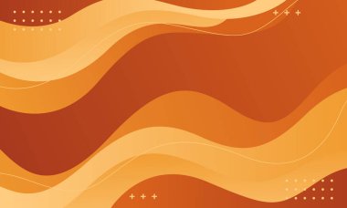 Soyut turuncu, kahverengi ve bej rengi dalga arkaplanı, sonbahar temalı duvar kağıdı, mevsimsel şablonlar, afişler, posterler, sunumlar, iniş sayfaları ve web siteleri için uygun