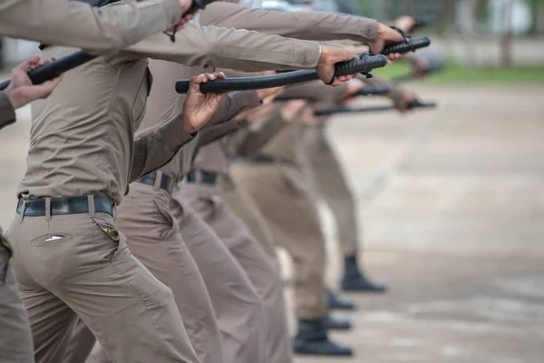 Бойові Поліцейські Тренери Переглянули Контроль Над Натовпом — стокове фото