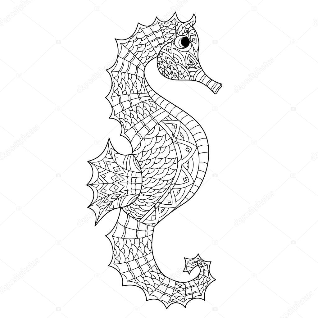 Coloring Hippocampus Hippocampe Hipocampo Hellokids Mythologie ...