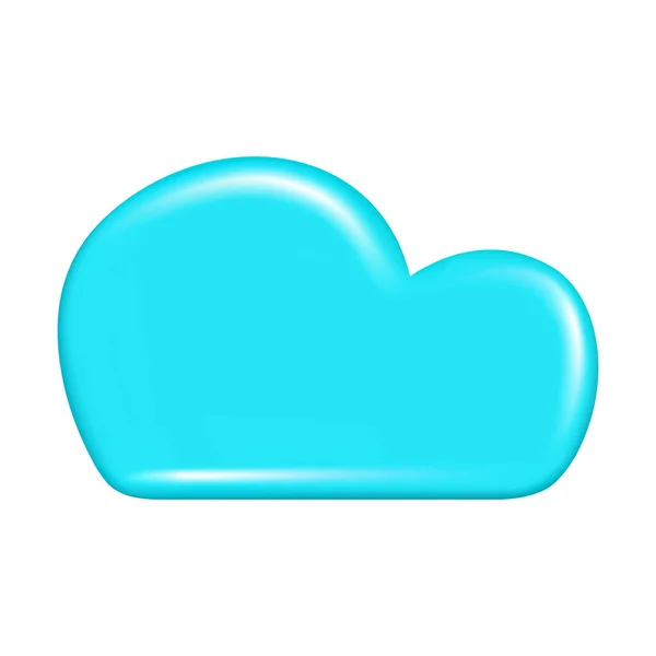 Χειροποίητο Μπλε Ρεαλιστικό Σύννεφο Διακοσμητική Σχεδιασμό Του Στοιχείου Πρόγνωση Καιρού — Διανυσματικό Αρχείο