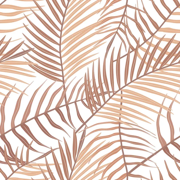 Бесшовный Узор Тропических Листьев Пальмы Arecaceae Лист Экзотическая Коллекция Цветов — стоковый вектор
