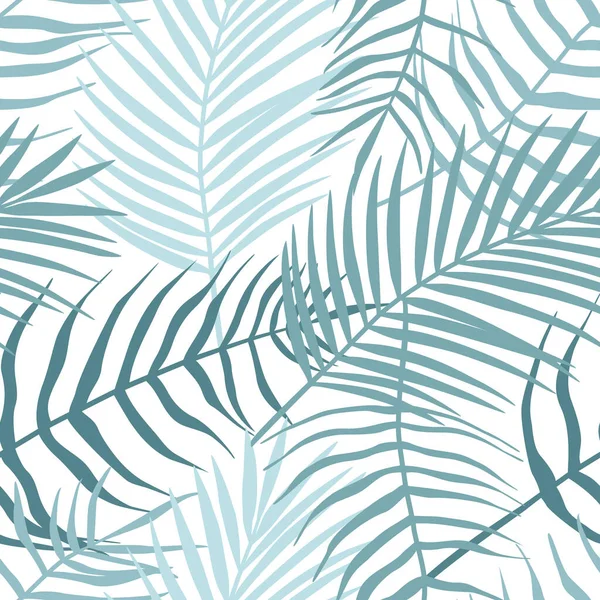 Kusursuz Tropikal Palmiye Yaprakları Arecaceae Yaprağı Deseni Siluet Bitkisinin Egzotik — Stok Vektör