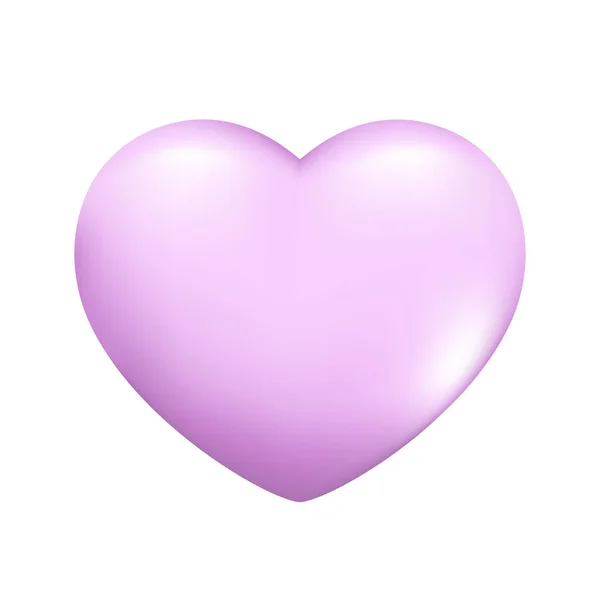 Третье Фиолетовое Сердце Декоративная Весенняя Романтическая Икона Символ Мультяшной Любви — стоковый вектор