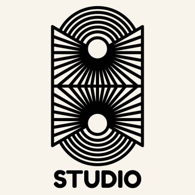 Vektör eli, resimli minimalist bir pankart çizdi. Yaratıcı soyut sanat eserleri. Kart, poster, afiş, tişört, rozet, yama için baskı şablonu.