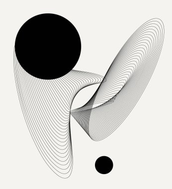 Vector minimalistic placard with illustration. Creative abstract artwork . Template for card, poster, banner, print for t-shirt, pin, badge, patch.
