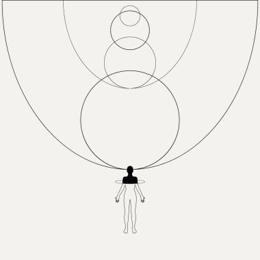 Vector minimalistic placard with illustration. Creative abstract artwork with hand drawn silhouette . Template for card, poster, banner, print for t-shirt, pin, badge, patch.