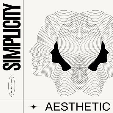 Vektör minimalist tipografi geçmişi. El çizimi silueti olan yaratıcı soyut sanat eserleri. Kart, poster, afiş, tişört için baskı, sosyal medya şablonu.