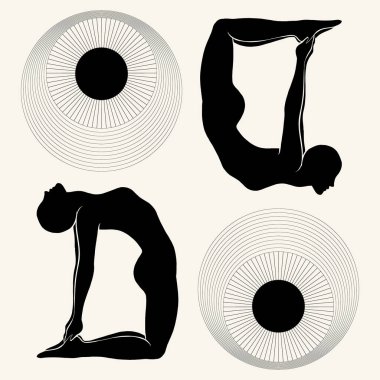 Vector minimalistic placard with illustration. Creative abstract artwork with hand drawn silhouette . Template for card, poster, banner, print for t-shirt, pin, badge, patch.