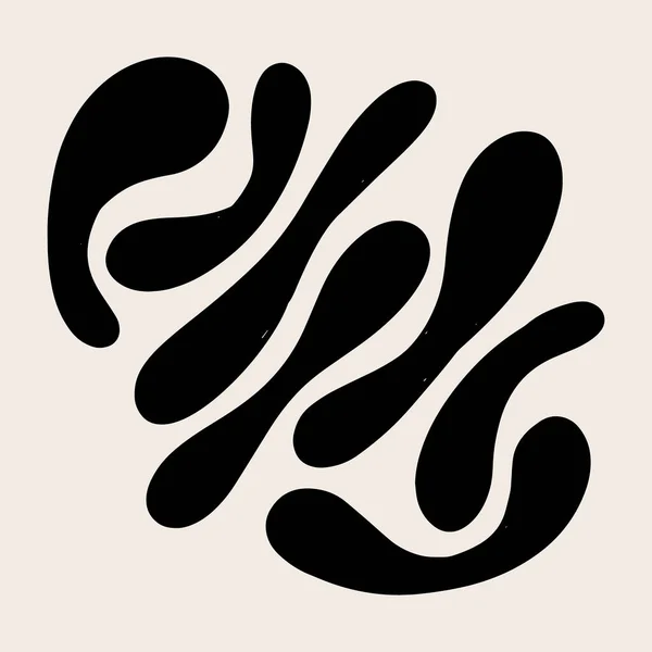 Vector Hand Getekend Minimalistisch Bordje Met Illustratie Creatief Abstract Kunstwerk — Stockvector