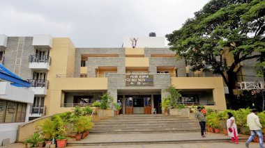 Bangalore, Karnataka, Hindistan-09 Ekim 2022: Bebek İsa Tapınağı 'nın güzel manzarası. Bangalore 'un Vivek Nagar bölgesinde. Roma Katolik Kilisesi. Turistik yerleri ve hacılar için dönüm noktalarını ziyaret etmeliyiz..