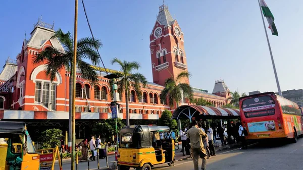 Chennai Tamilnadu Índia Dezembro 2022 Puratchi Thalaivar Mgr Central Railway — Fotografia de Stock