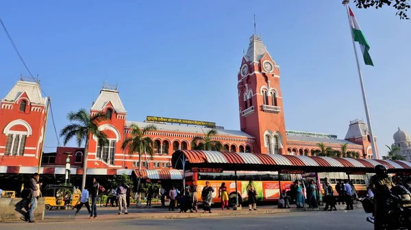 Chennai Tamilnadu India December 2022 Puratchi Thalaivar Mgr Центральна Залізнична Стокове Зображення