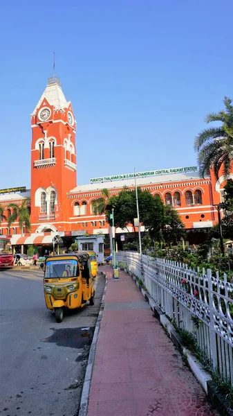 Chennai Tamilnadu Índia Dezembro 2022 Puratchi Thalaivar Mgr Central Railway — Fotografia de Stock