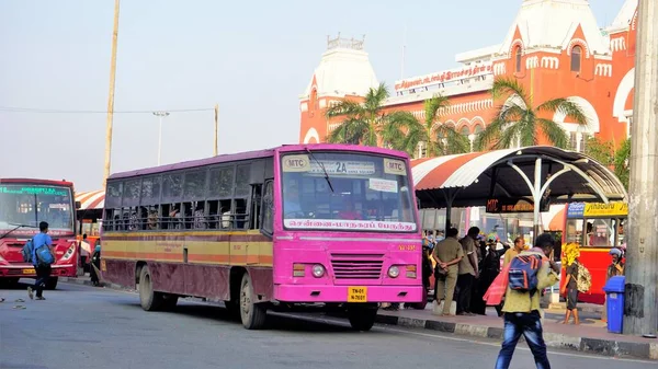 Chennai Tamilnadu India December 2022 Δωρεάν Λεωφορεία Για Γυναίκες Στο — Φωτογραφία Αρχείου