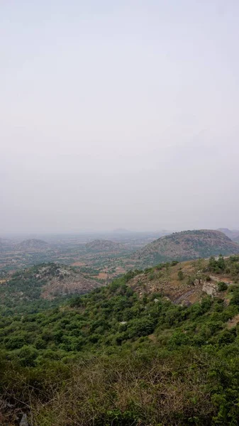 Beautiful Scenic Landscapes View Avalabetta Peak Located Chikaballapur Karnataka Picturesque — Stock Photo, Image