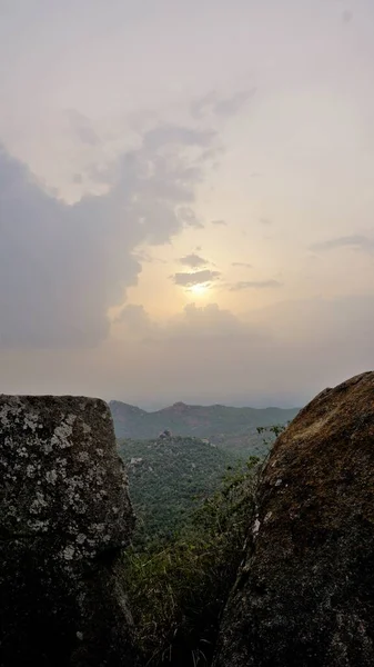 Karnataka Chikaballapur Daki Avalabetta Tepesinden Manzara Huzurlu Yolculuk Çin Resimli — Stok fotoğraf