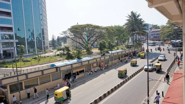 Bangalore Karnataka India Januari 2023 Uitzicht Bangalore Stad Weg Samen — Stockfoto