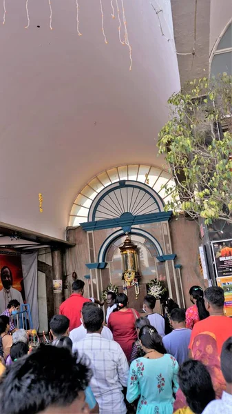 Bangalore Karnataka India Enero 2023 Cristianos Católicos Rezando Santa María — Foto de Stock