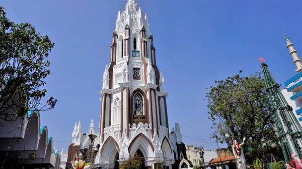 Bangalore Karnataka India January 2023 Καθολικοί Χριστιανοί Στην Αγία Μαρία — Φωτογραφία Αρχείου