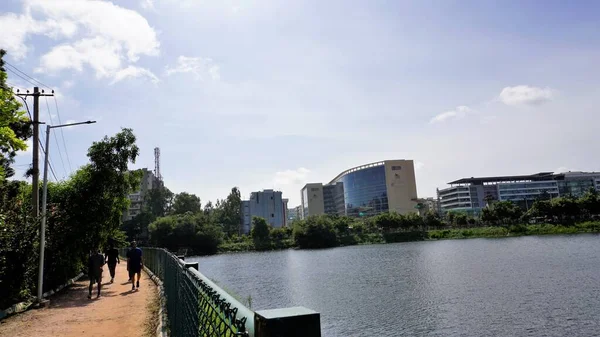 Bangalore Karnataka India Septiembre 2022 Paisaje Urbano Con Iblur Lake — Foto de Stock