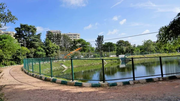 Bangalore Karnataka India Settembre 2022 Percorso Piedi Del Lago Iblur — Foto Stock