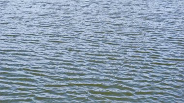 Güneşli bir günde parlak güneş ışığının yansımasıyla suyun güzel doğal dalgaları. Soyut doku arkaplan resmi.