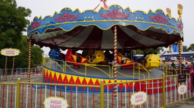 Hyderabad, Telangana,India-August 03 2023: adventurous indoor game for kids and adults in ramoji film city amusement park. clipart