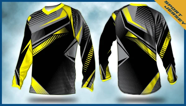 Langärmelige Motocross Trikots Shirts Vektor Abstraktes Hintergrunddesign Für Moderne Ausdrucksstarke — Stockvektor