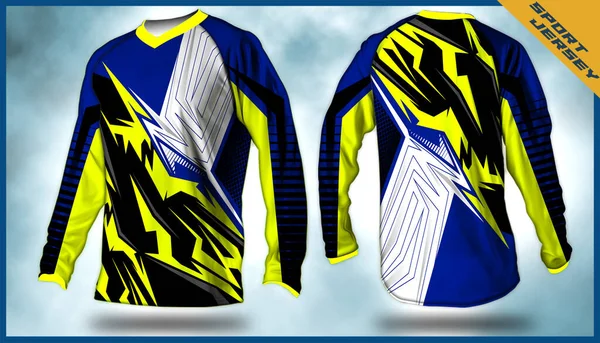 Koszulki Długim Rękawem Koszulki Motocross Wektor Abstrakcyjny Wzór Tła Dla — Wektor stockowy