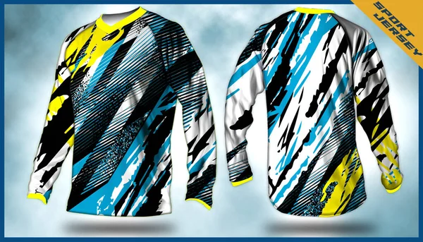 Koszulki Długim Rękawem Koszulki Motocross Wektor Abstrakcyjny Wzór Tła Dla — Wektor stockowy