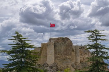 Elazig Harput, Türkiye - 28 Nisan 2018 Türkiye: Artuklu Mezopotamya 'daki Harput Şatosu