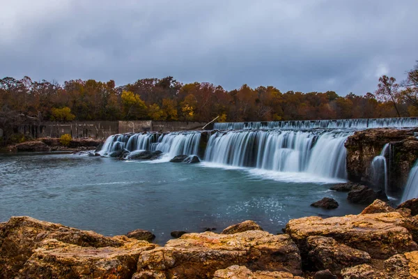 Cachoeira Grand Falls Maior Cachoeira Natural Que Flui Continuamente Missouri — Fotografia de Stock